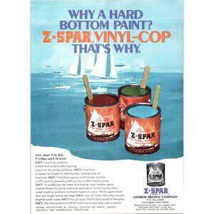 1971 Andrew Brown Z Spar Vinyl-Cop Vintage Print Ad Nautical Yachting Wall Art